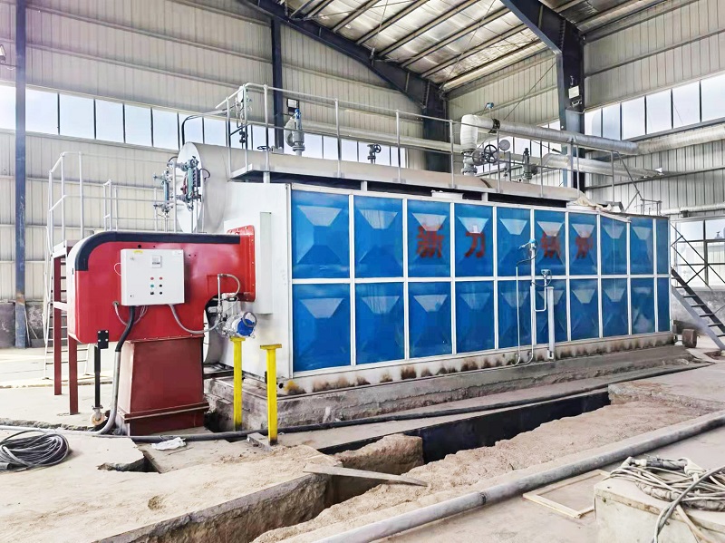 河北克拉玛依SZS燃气水管冷凝式蒸汽锅炉项目